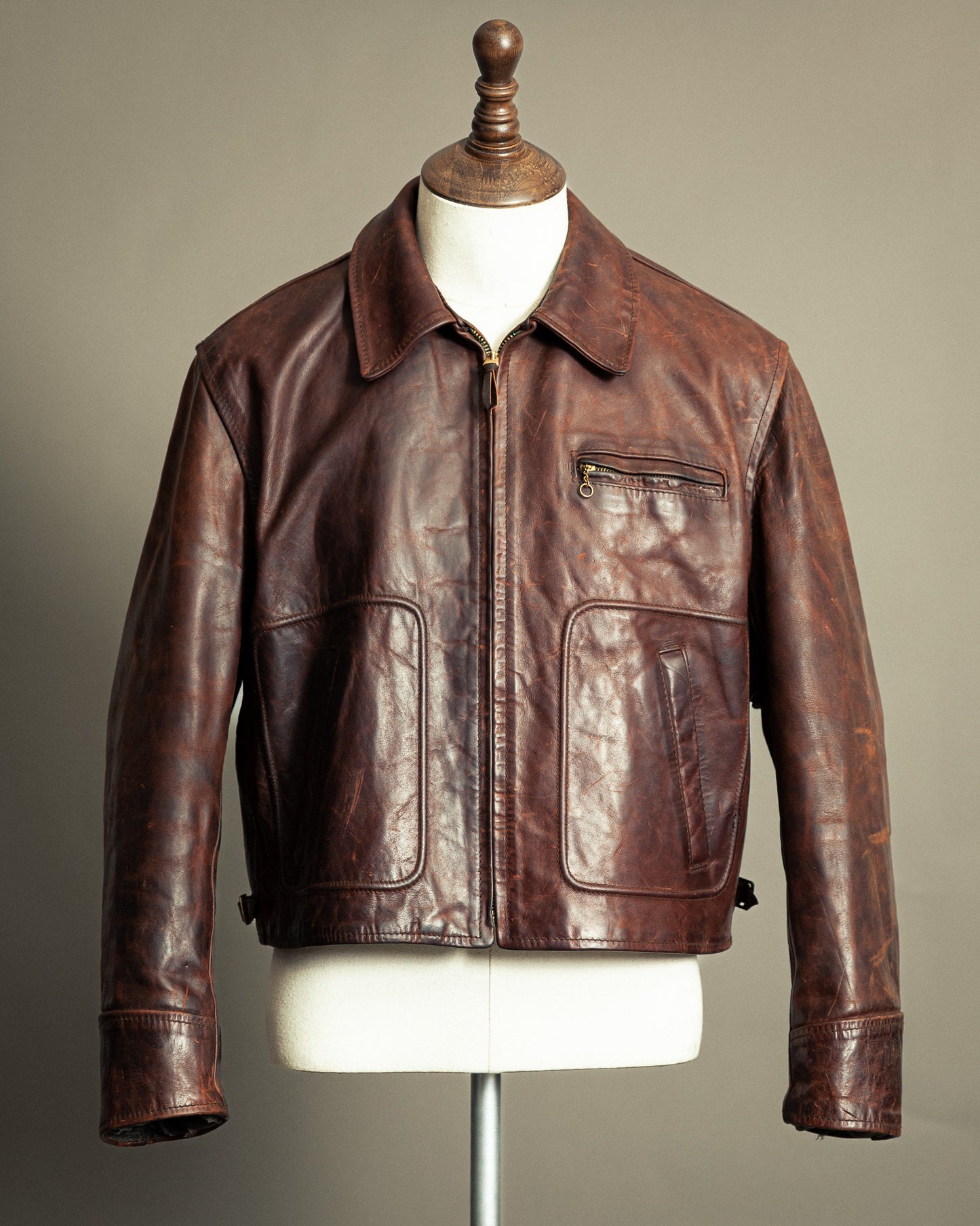 Vintage Aero Leather Montgomery Horsehide Jacket - L/XL (44)