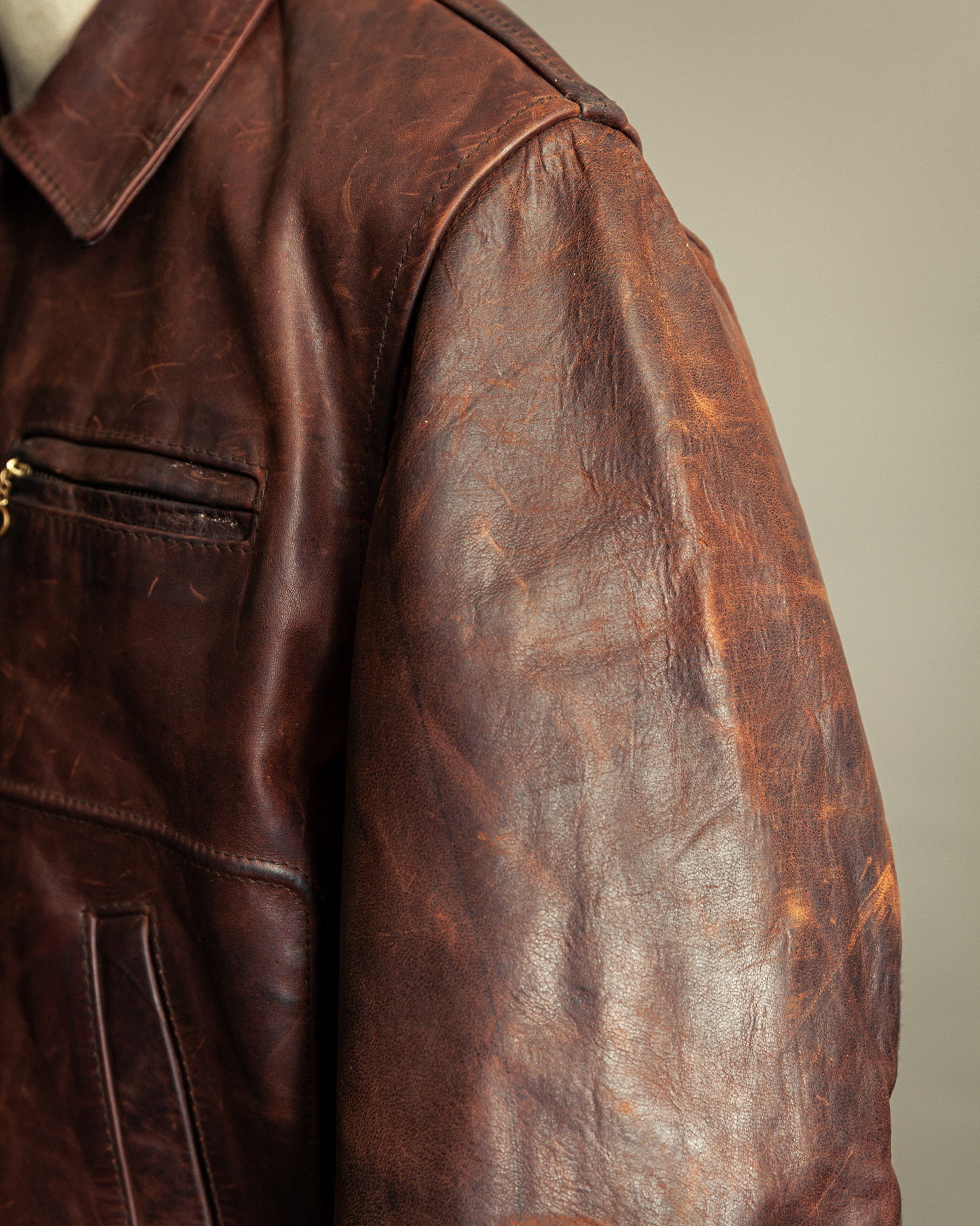 Vintage Aero Leather Montgomery Horsehide Jacket - L/XL (44)