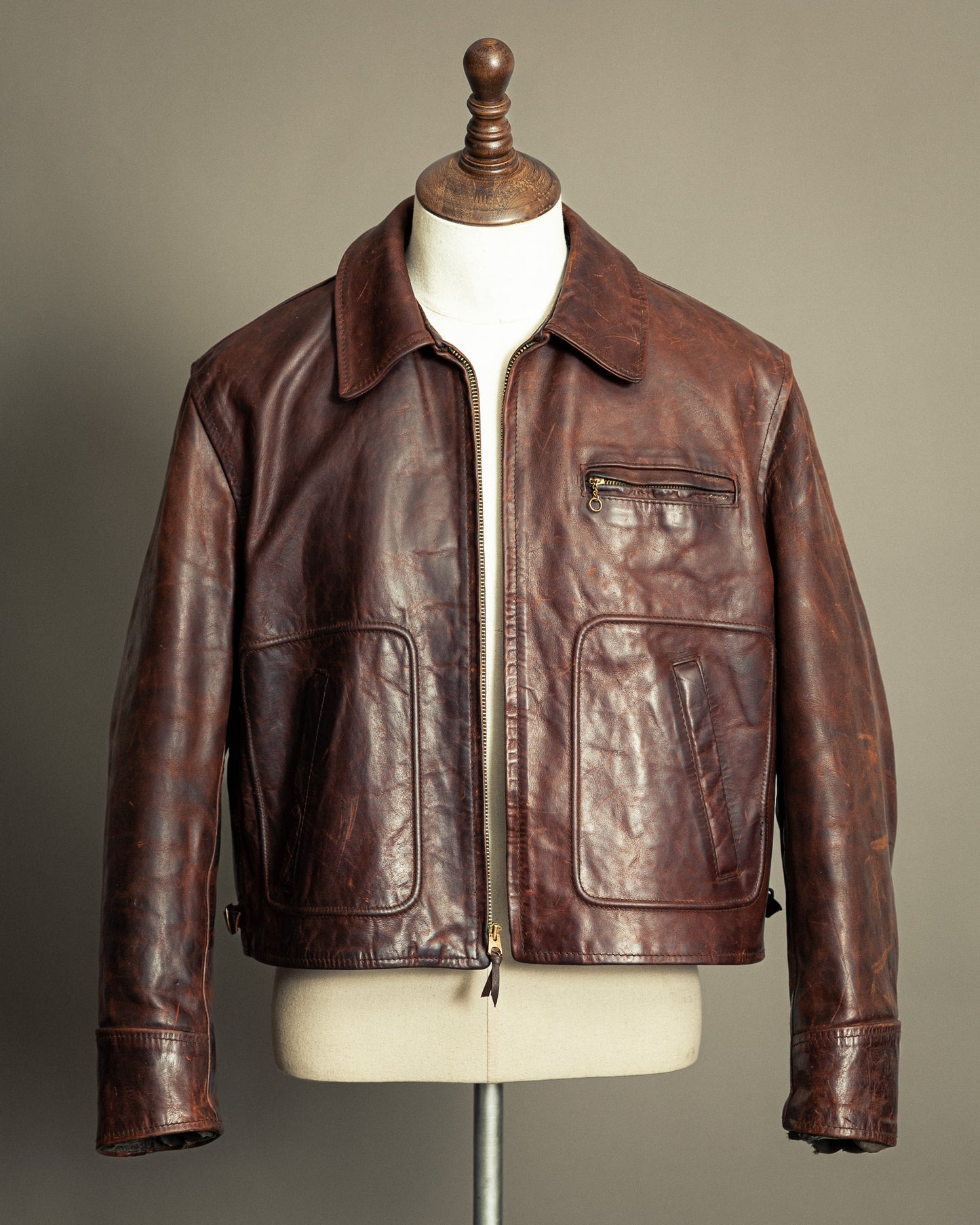 Vintage Aero Leather Montgomery Horsehide Jacket - L/XL (44)