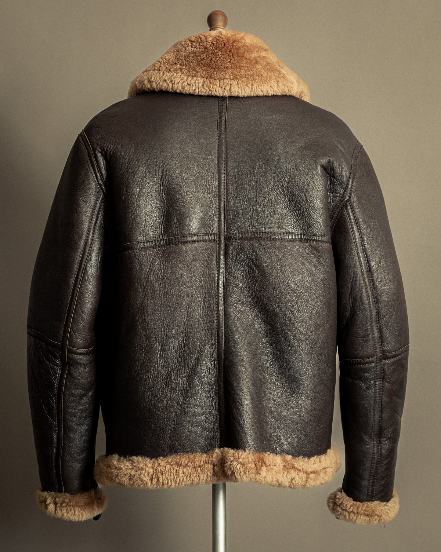 Vintage British Sheepskin Flying Jacket – Handcrafted in Somerset, England - Large (44)