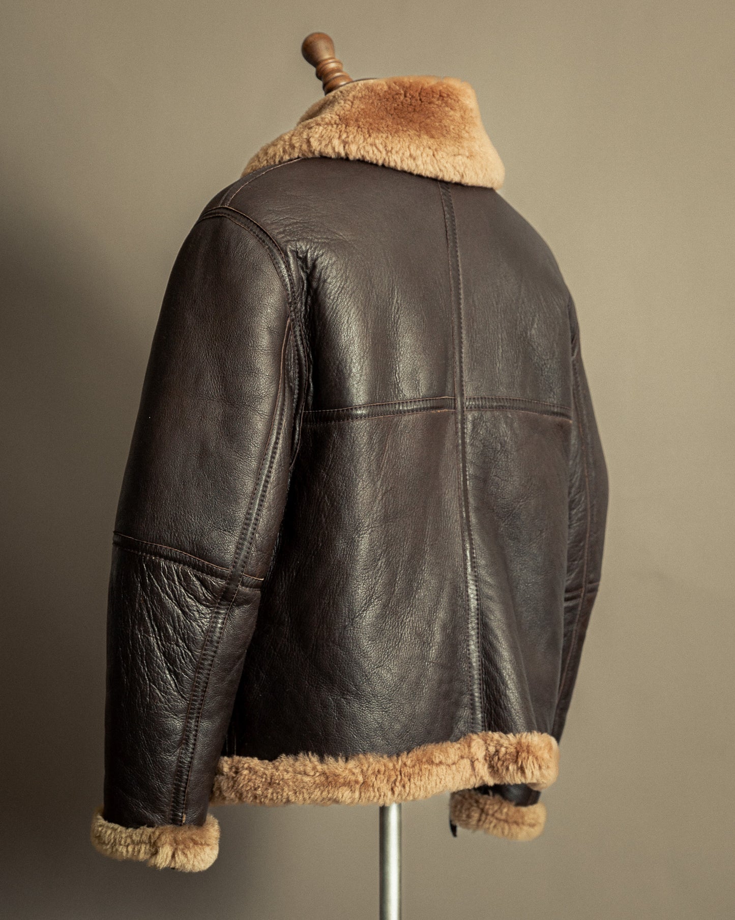 Vintage British Sheepskin Flying Jacket – Handcrafted in Somerset, England - Large (44)