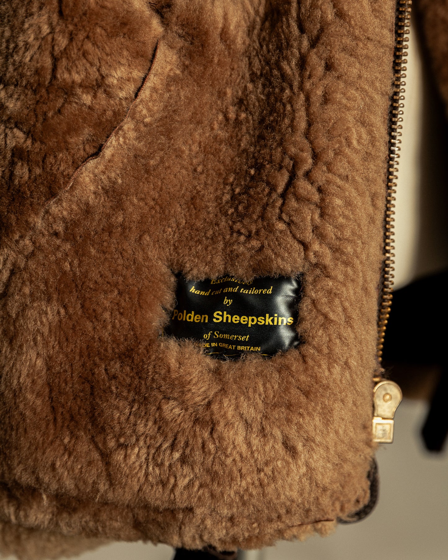 Vintage British Sheepskin Flying Jacket – Handcrafted in Somerset, England - Large (44)