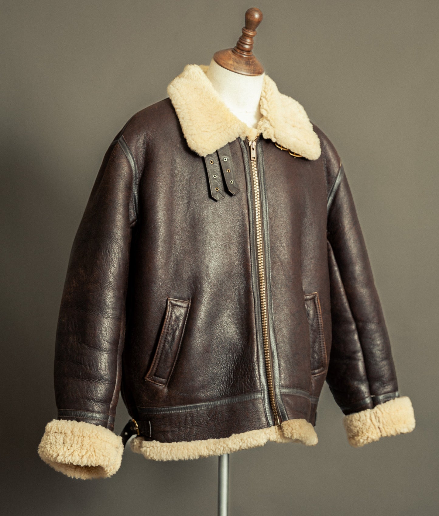 Vintage Sheepskin Flying Jacket – Made in England, Early 1980s - Size XXL (48)