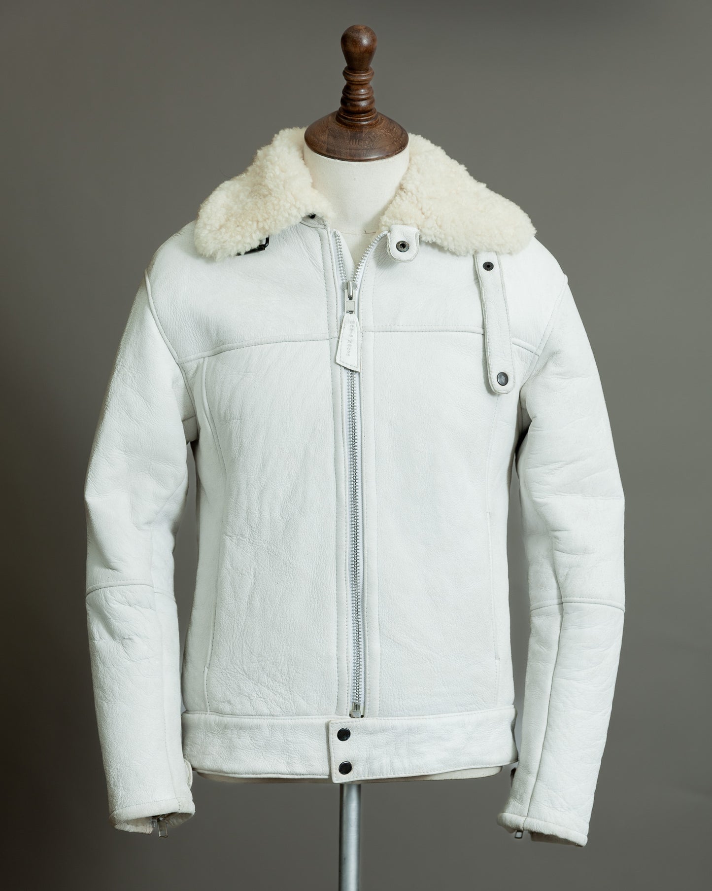 German Luftwaffe Stuka Mocca Sheepskin Flight Jacket – Size XS (36)