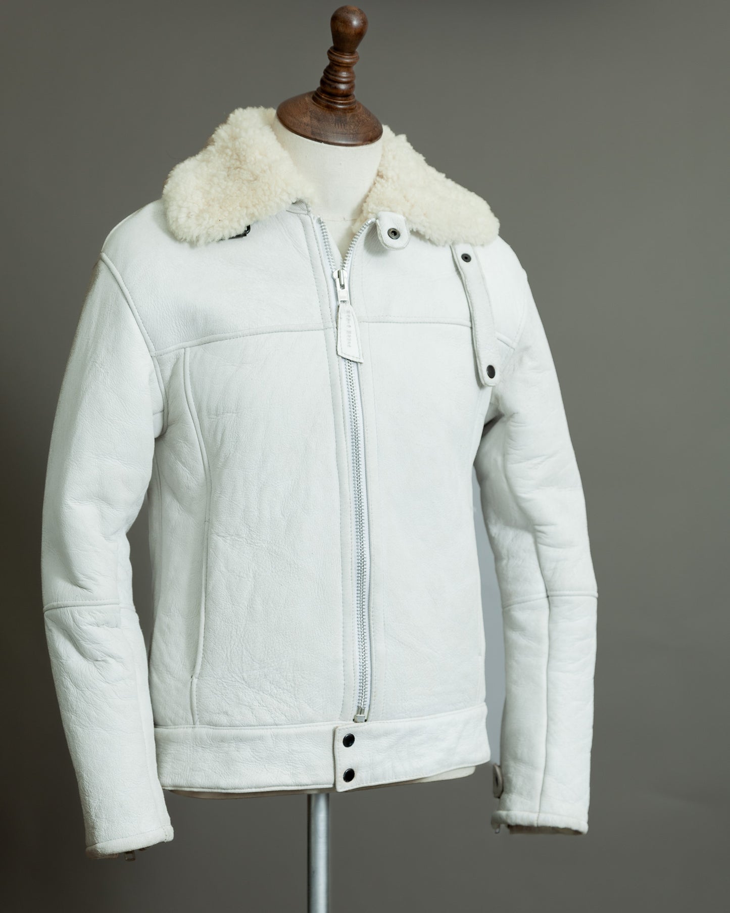 German Luftwaffe Stuka Mocca Sheepskin Flight Jacket – Size XS (36)