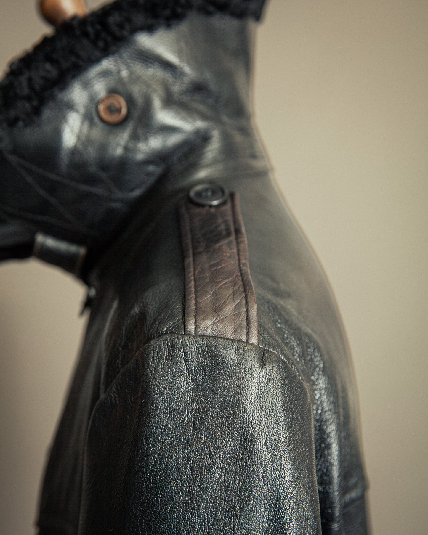 Vintage 1940s Swedish Officers Goatskin Leather Trench Coat - Medium (42)