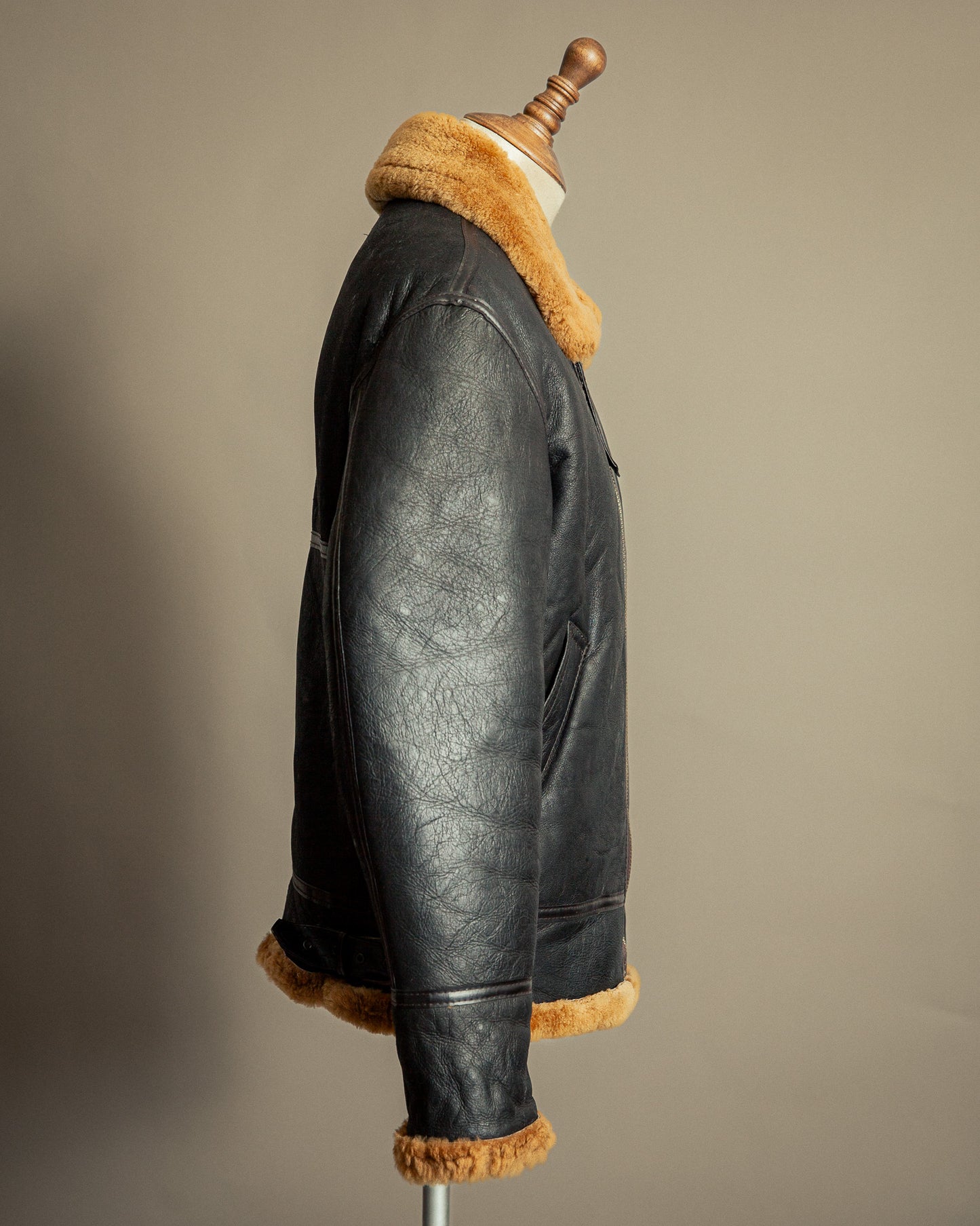 Vintage B-3 USAAF Sheepskin Shearling Flying Jacket - Medium (42)