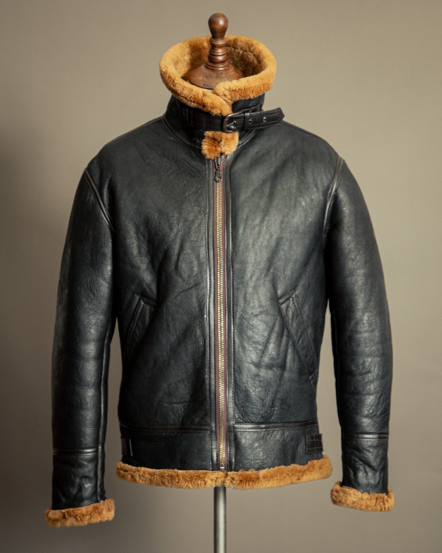 Vintage B-3 USAAF Sheepskin Shearling Flying Jacket - Medium (42)