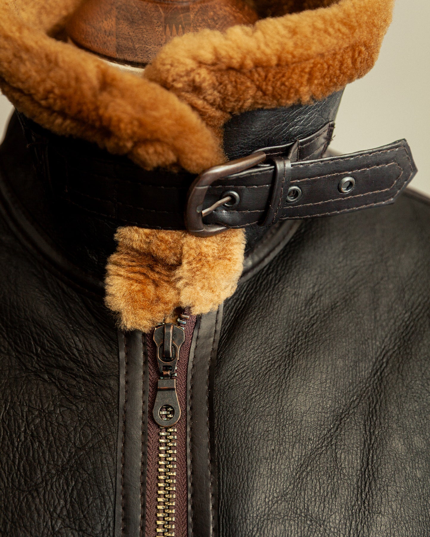 Vintage B-3 USAAF Sheepskin Shearling Flying Jacket - Medium (42)