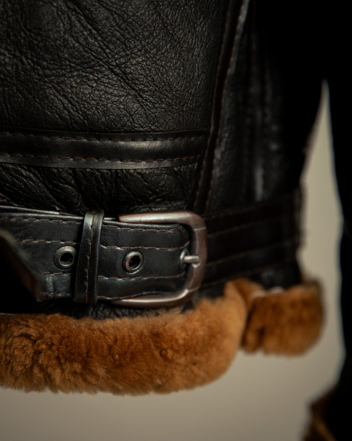 Vintage B-3 USAAF Sheepskin Shearling Flying Jacket - Medium (42)