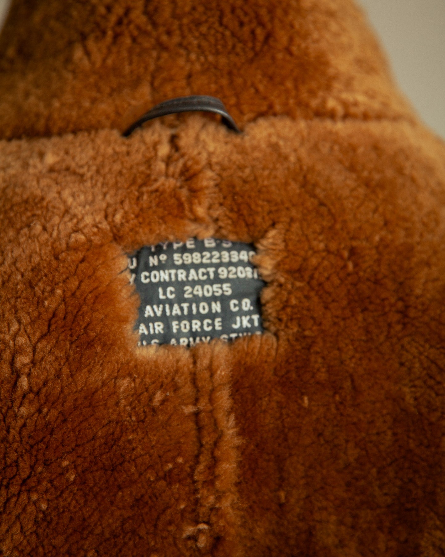 Vintage B-3 USAAF Sheepskin Shearling Flying Jacket - Medium (42)