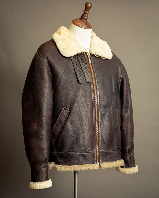 Vintage B-3 USAAF Sheepskin Shearling Flying Jacket - XL (46)