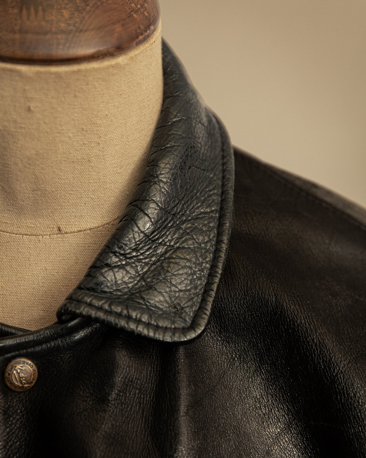Vintage 1980s Kudsak Black Goatskin Bomber Jacket - Large (44)