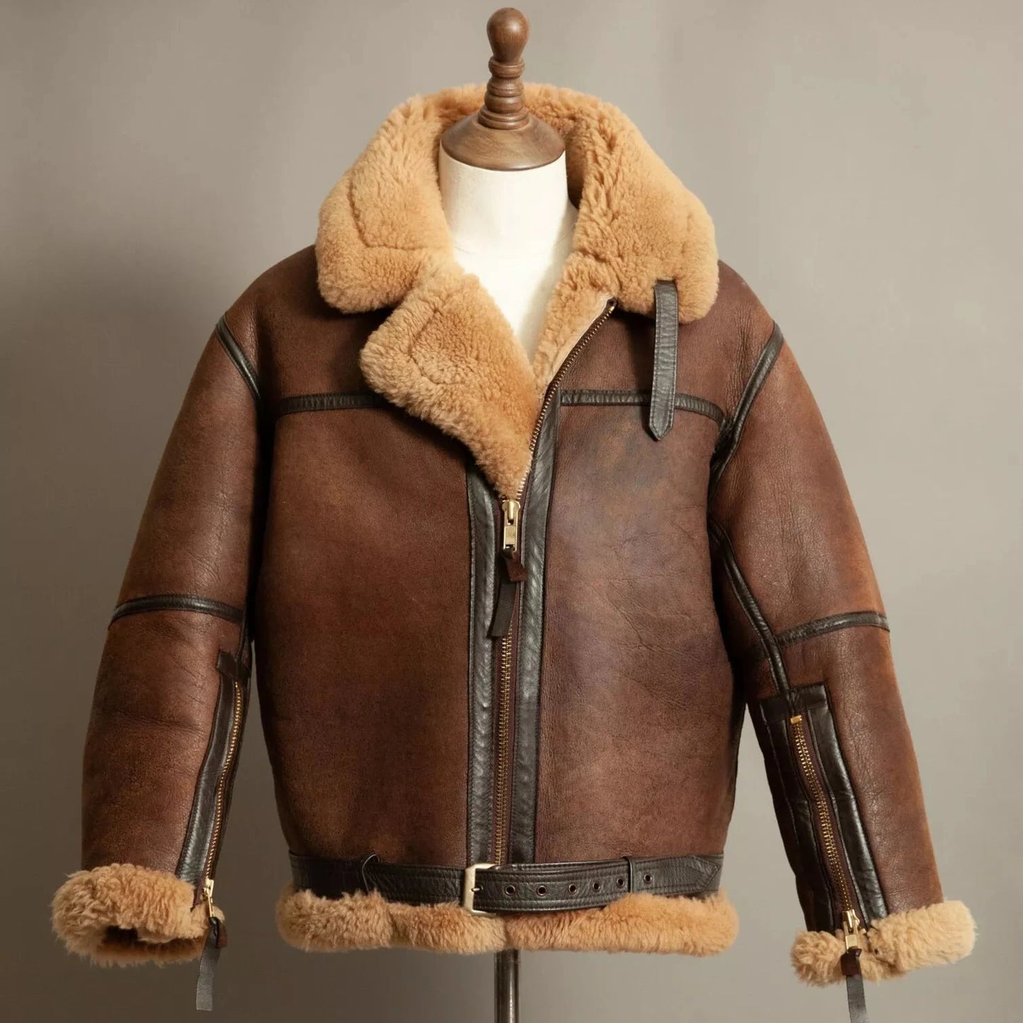 Vintage RAF Irvin Sheepskin Flying Jacket Aviation Leathercraft - Size Large 42-44