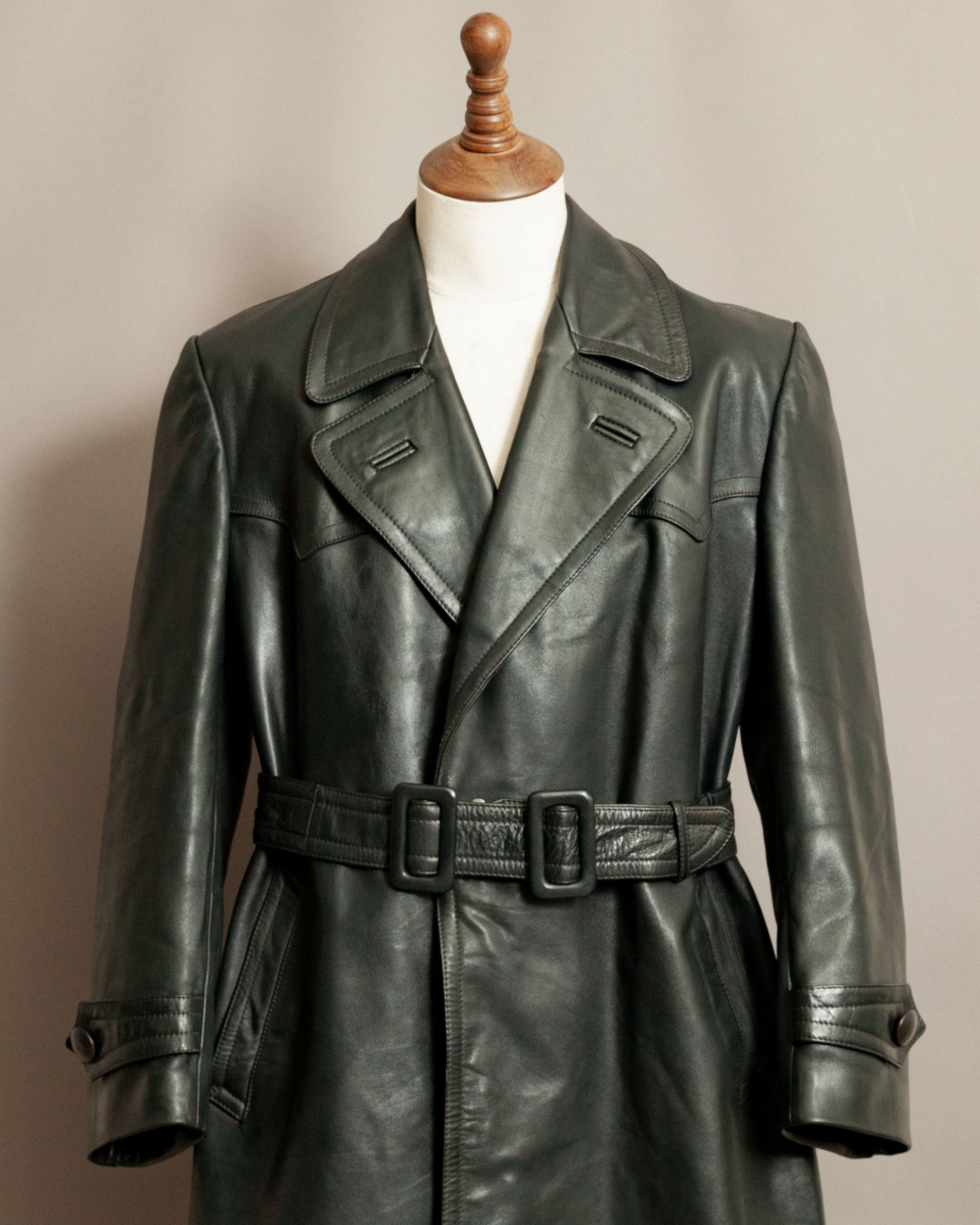 WWII German Wehrmacht Leather Trench Coat – Restored – Revive