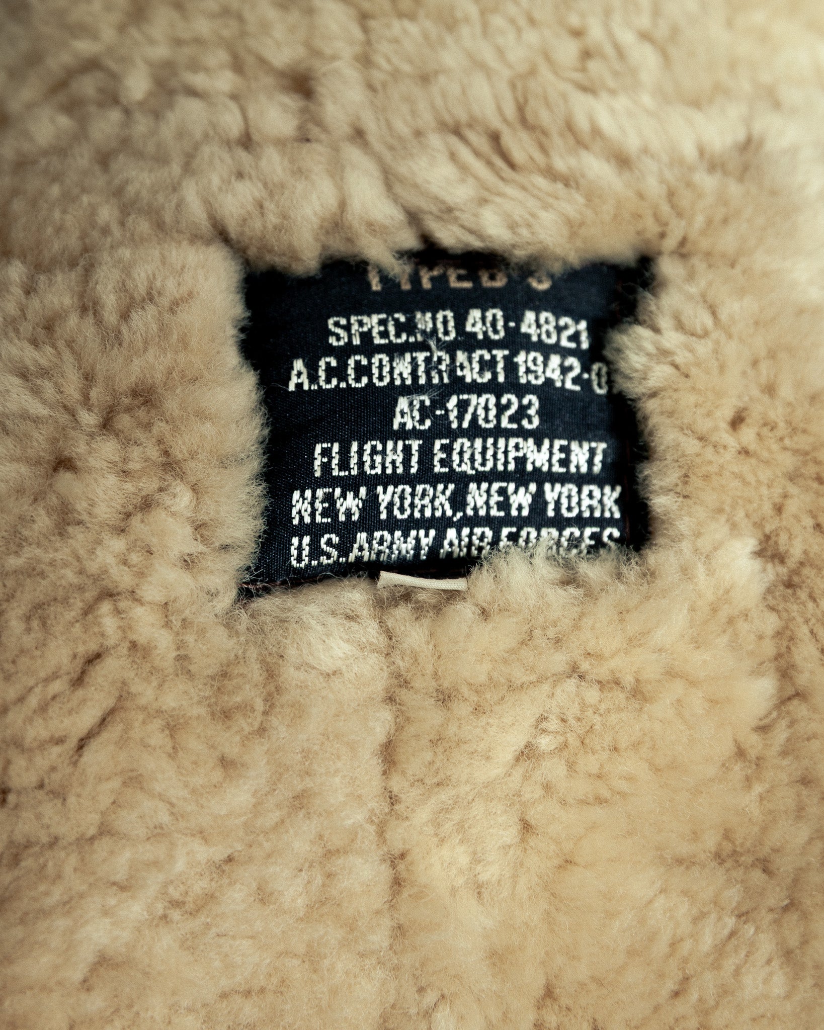 Revive & Restore Vintage | Vintage USAAF Type B3 Sheepskin Flight