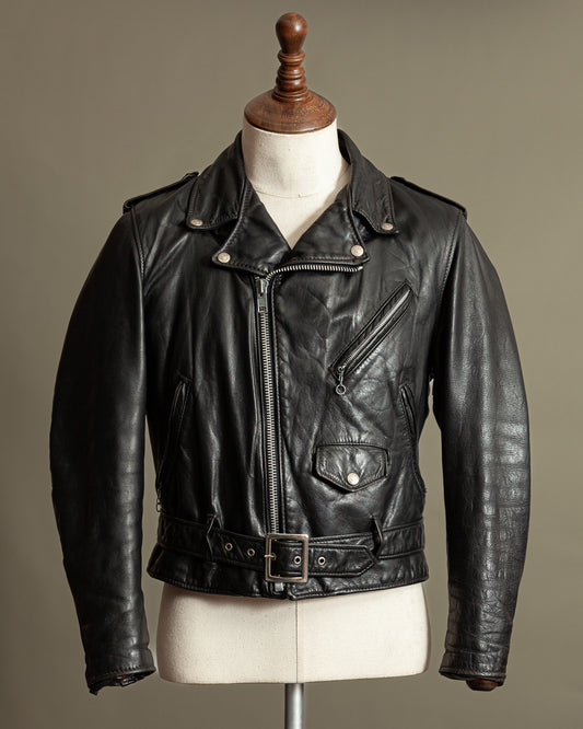 Vintage Schott Perfecto 118 Naked Cowhide Leather Biker Jacket - Small (38)