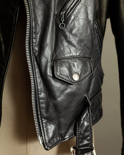 Vintage Schott Perfecto 118 Naked Cowhide Leather Biker Jacket - Small (38)