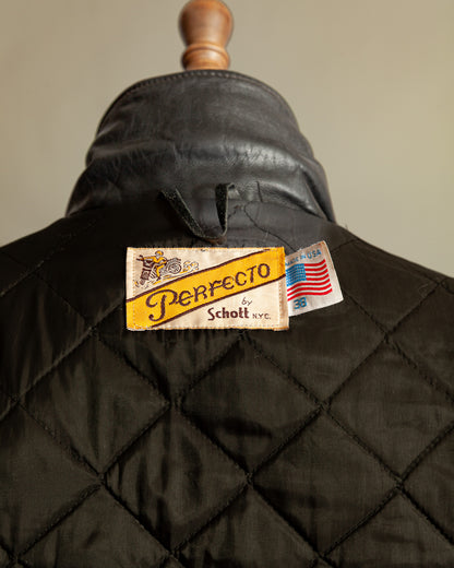 Vintage Schott Perfecto 118 Naked Cowhide Leather Biker Jacket - Small (38)