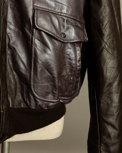 Vintage 1960s Cooper A-2 Leather Flight Jacket – Made in USA (46)