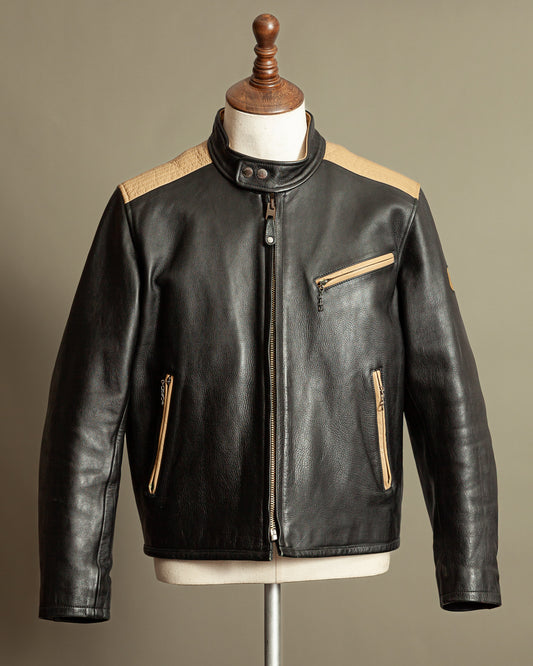 Vintage Schott LC BL71 Two-Tone Café Racer Leather Jacket – Large (44)