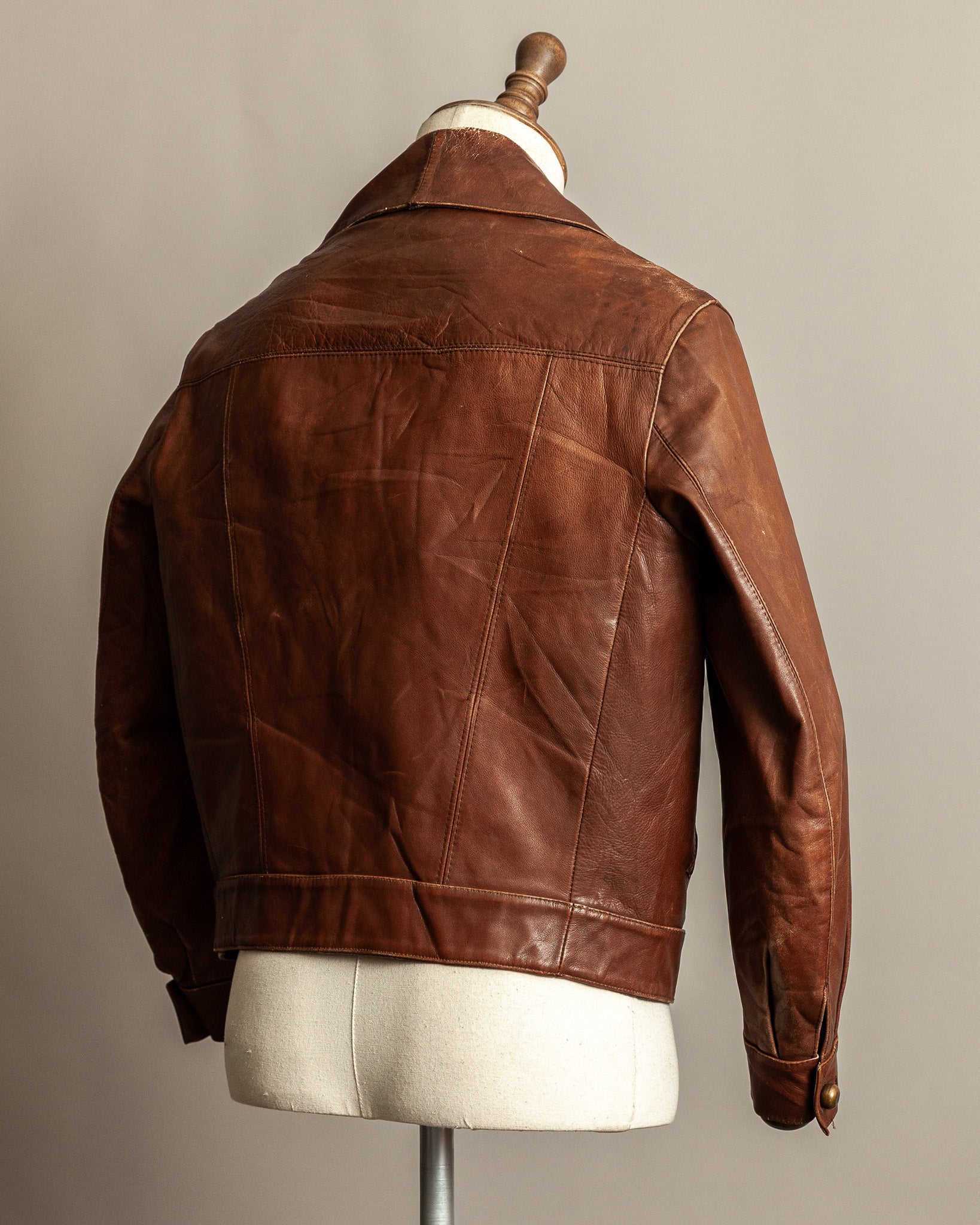 Vintage 1940s Sartoria P. Zanghieri Italian Leather Jacket