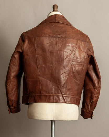 Vintage 1940s Sartoria P. Zanghieri Italian Leather Jacket