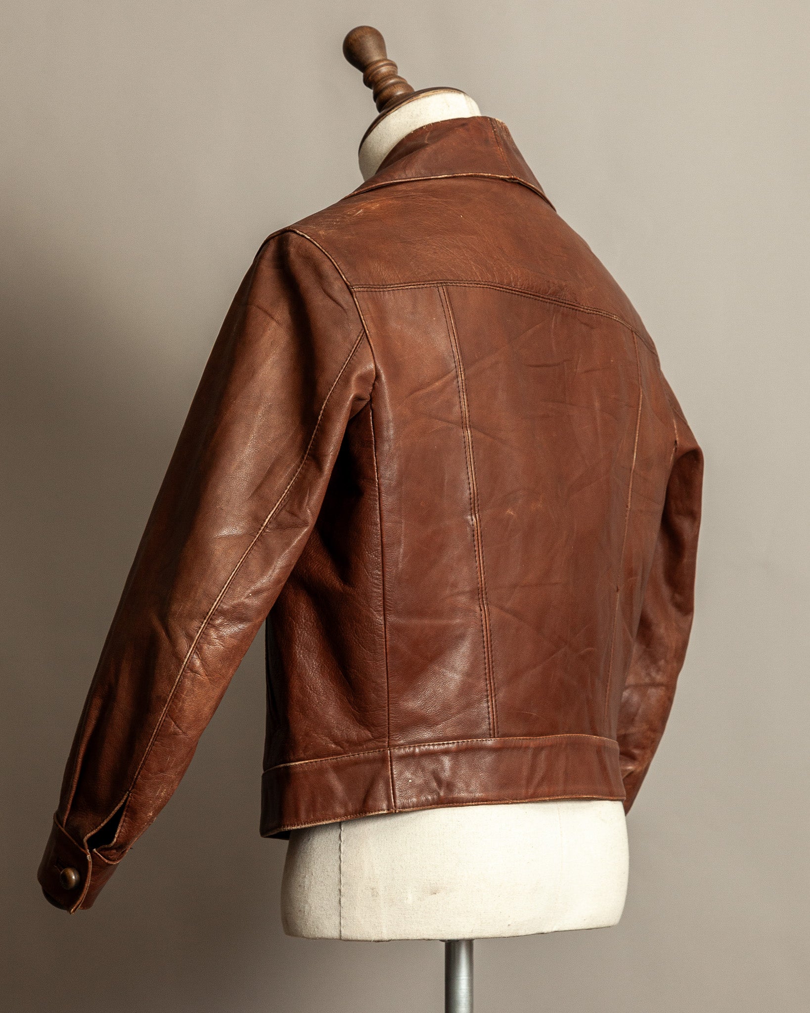 Vintage 1940s Sartoria P. Zanghieri Italian Leather Jacket