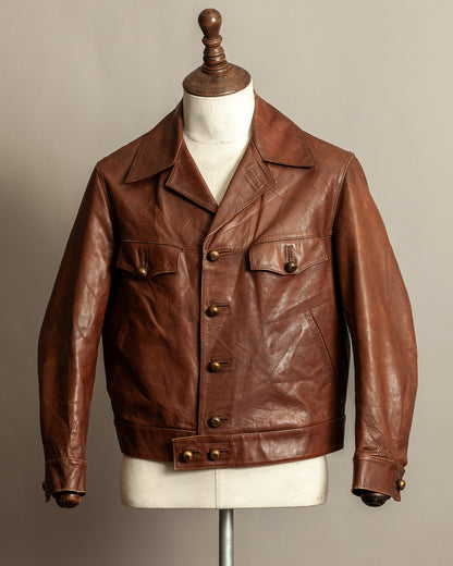 Vintage 1940s Sartoria P. Zanghieri Italian Leather Jacket