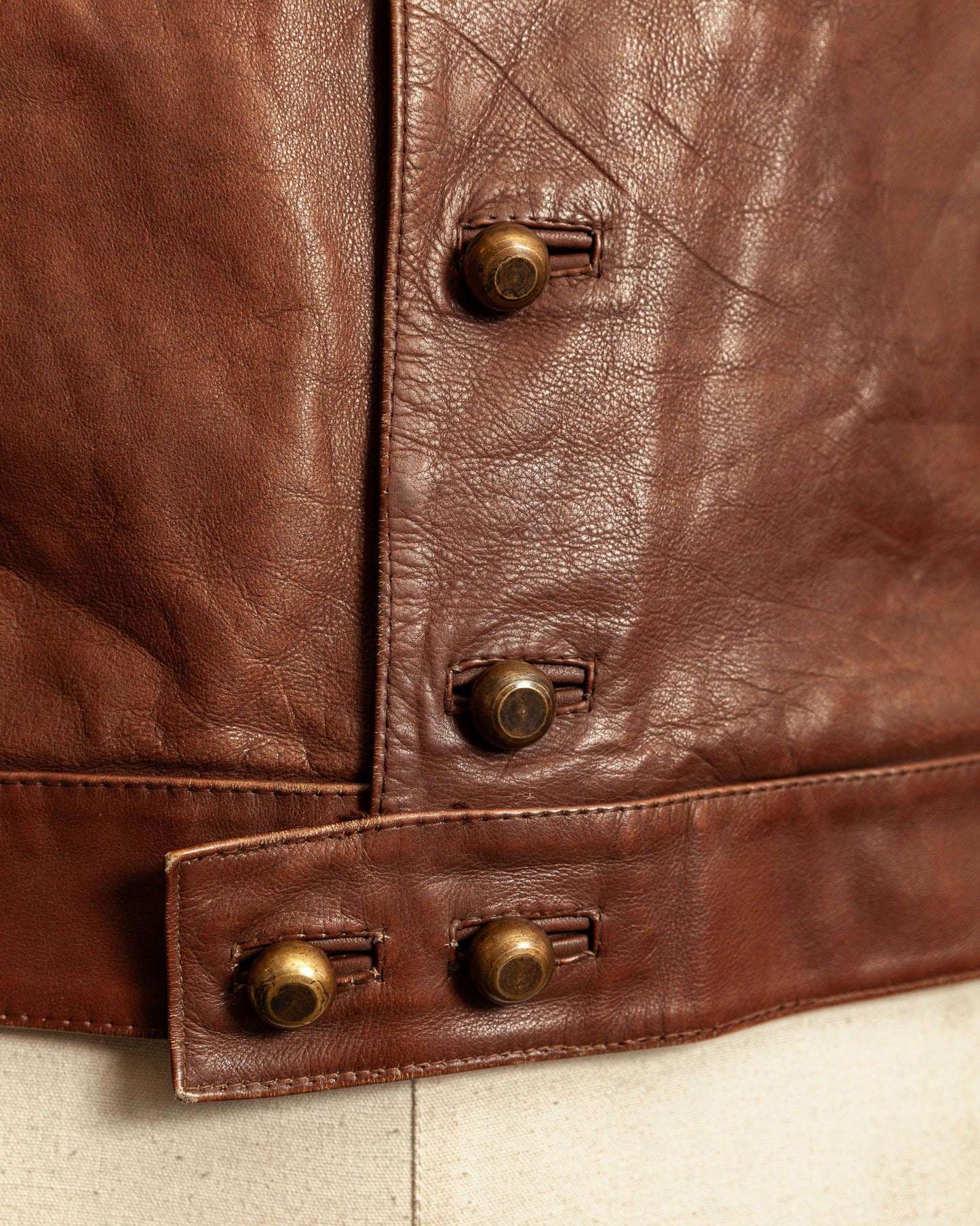 Vintage 1940s Sartoria P. Zanghieri Italian Leather Jacket