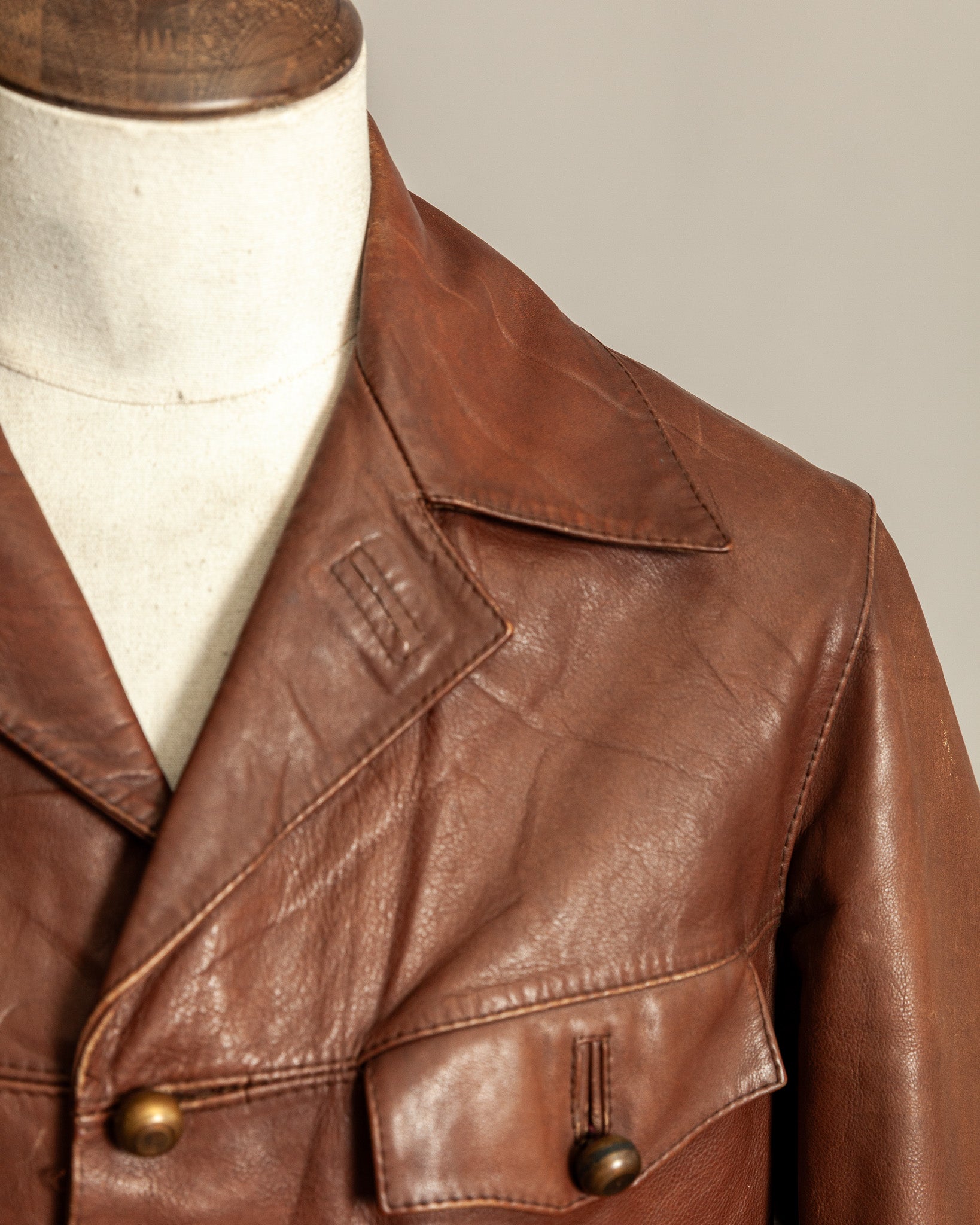 Vintage 1940s Sartoria P. Zanghieri Italian Leather Jacket