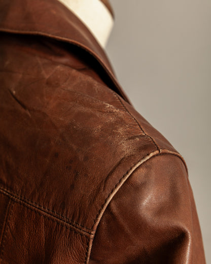 Vintage 1940s Sartoria P. Zanghieri Italian Leather Jacket