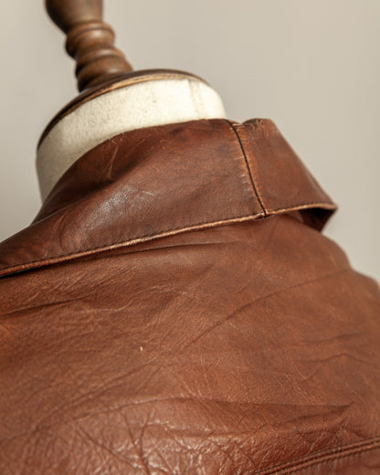 Vintage 1940s Sartoria P. Zanghieri Italian Leather Jacket
