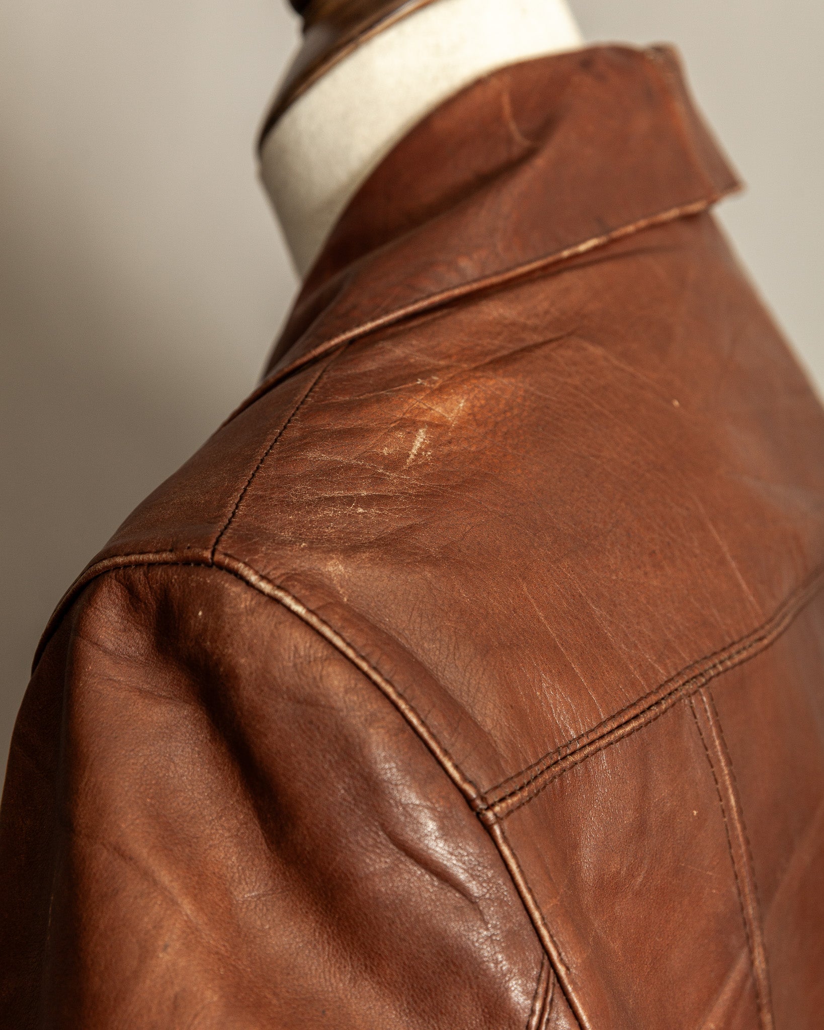 Vintage 1940s Sartoria P. Zanghieri Italian Leather Jacket
