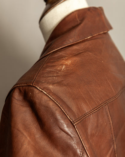 Vintage 1940s Sartoria P. Zanghieri Italian Leather Jacket