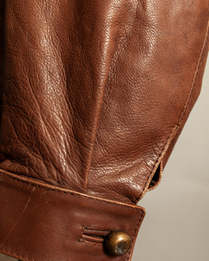 Vintage 1940s Sartoria P. Zanghieri Italian Leather Jacket