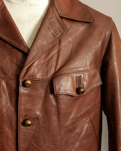 Vintage 1940s Sartoria P. Zanghieri Italian Leather Jacket
