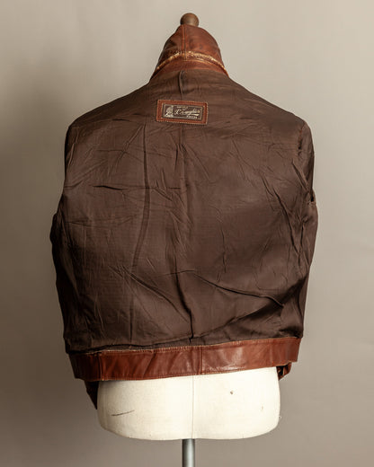 Vintage 1940s Sartoria P. Zanghieri Italian Leather Jacket