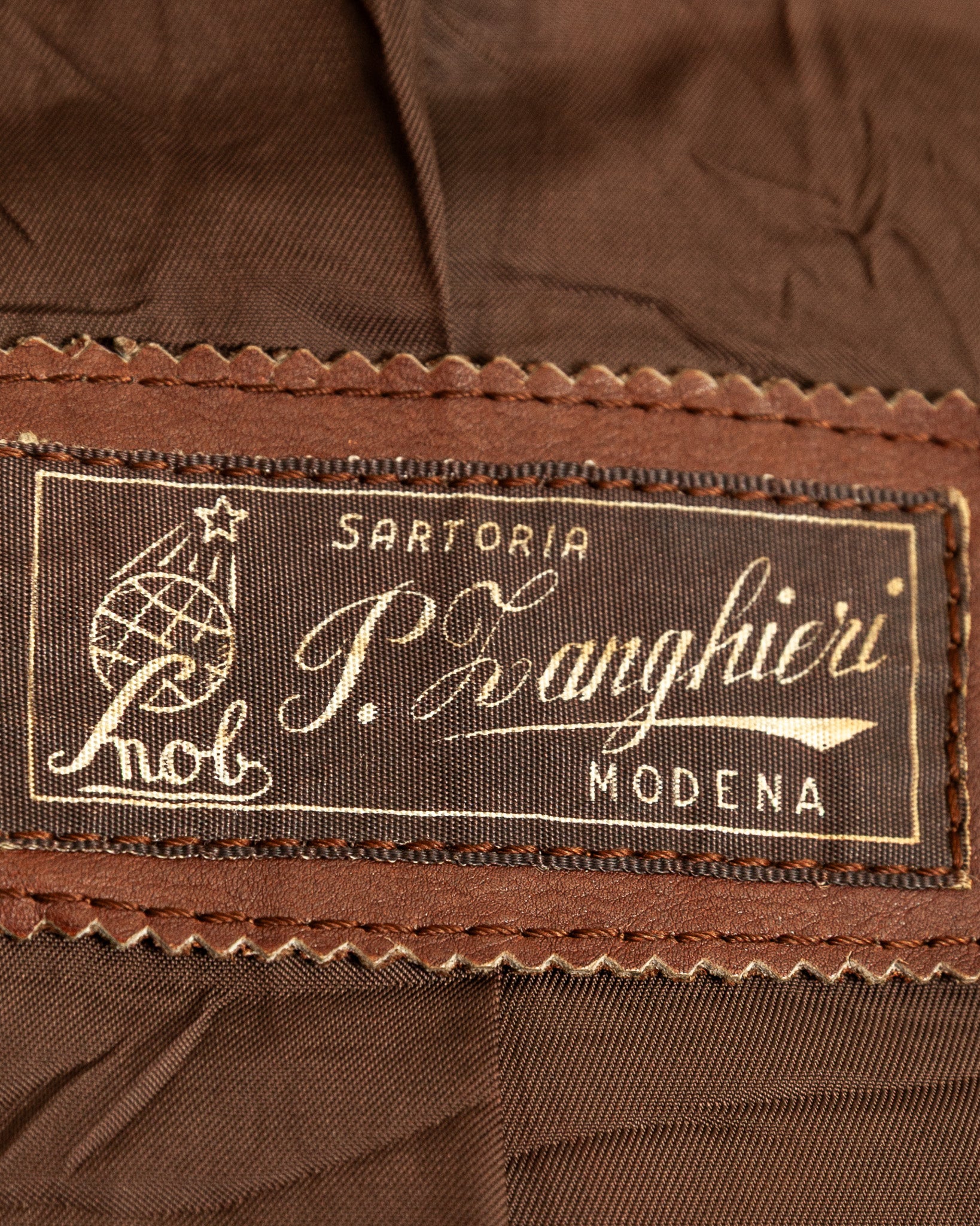 Vintage 1940s Sartoria P. Zanghieri Italian Leather Jacket