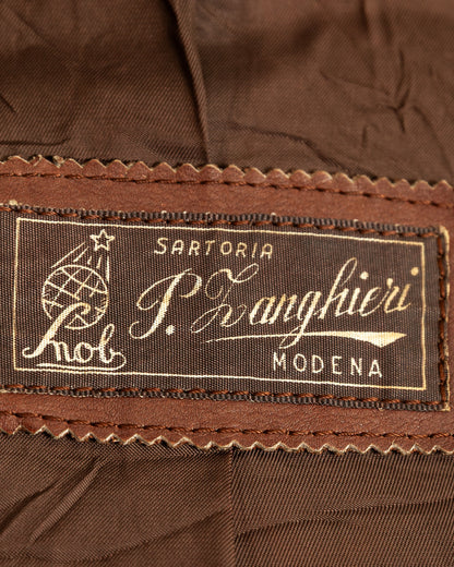 Vintage 1940s Sartoria P. Zanghieri Italian Leather Jacket