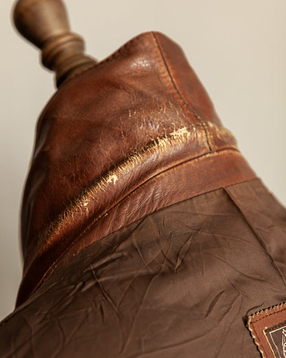 Vintage 1940s Sartoria P. Zanghieri Italian Leather Jacket