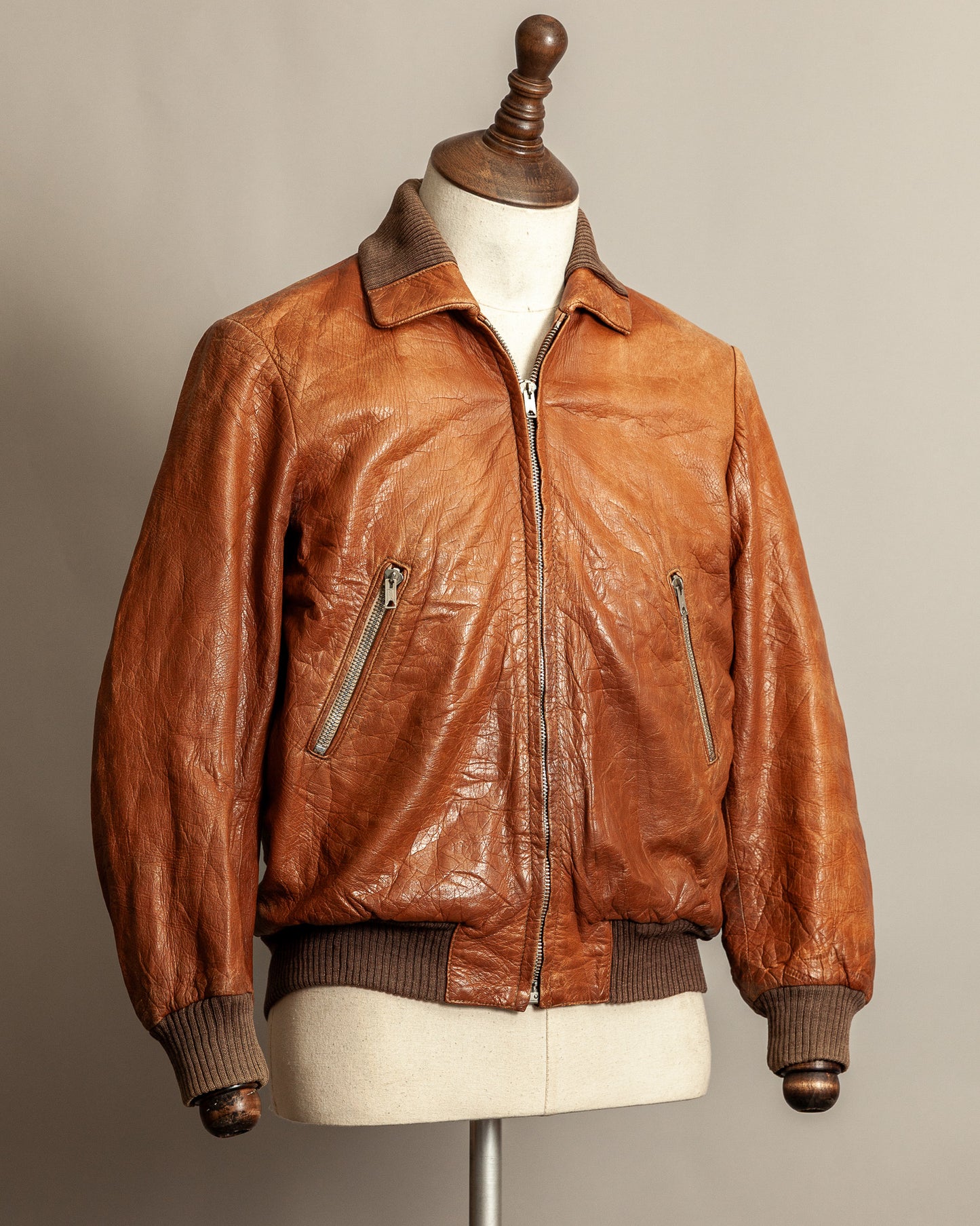 Vintage German Aviator Jacket EWA Zippers – c.1943–45 - Small (38)