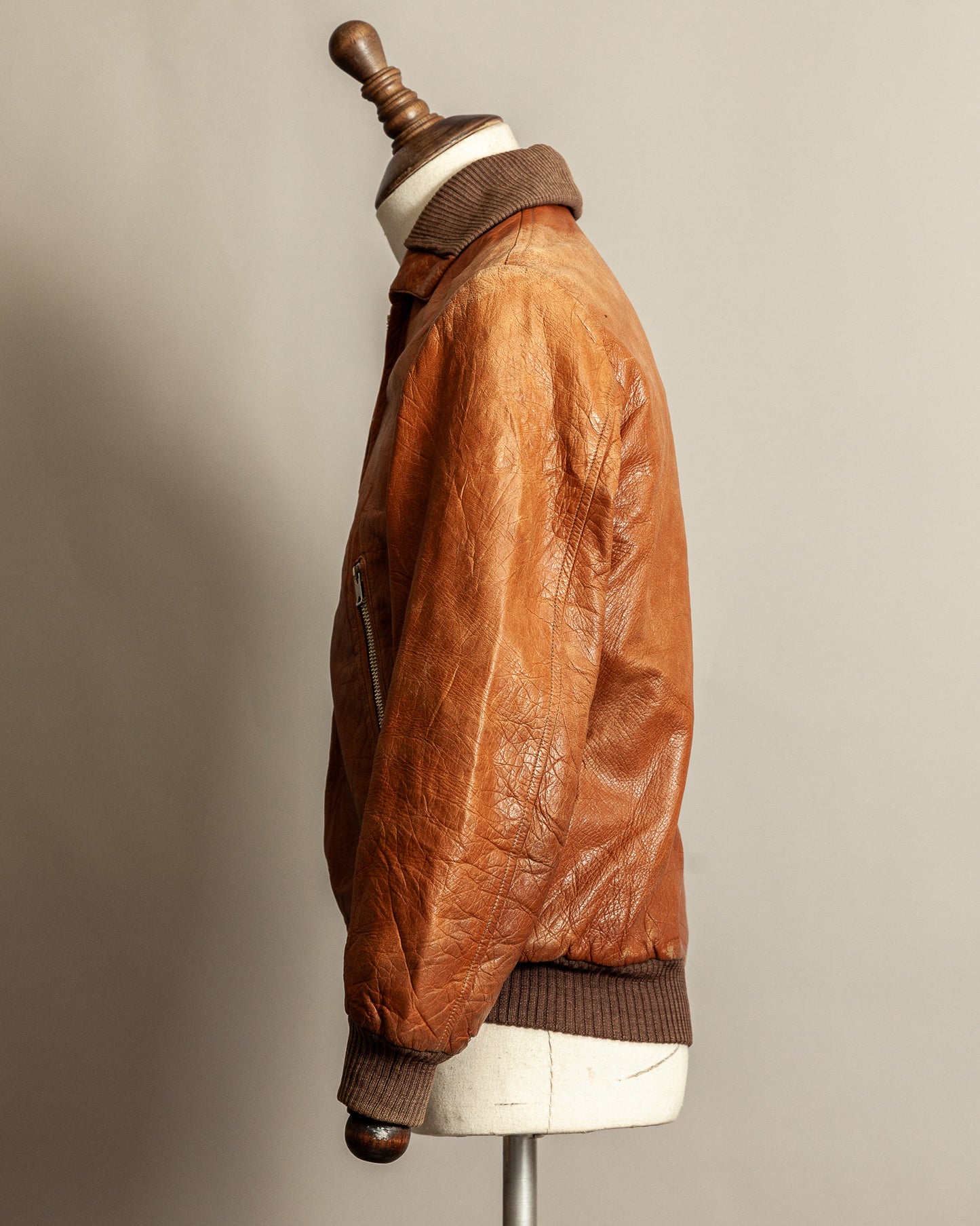 Vintage German Aviator Jacket EWA Zippers – c.1943–45 - Small (38)