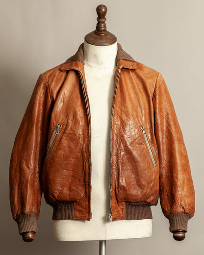 Vintage German Aviator Jacket EWA Zippers – c.1943–45 - Small (38)