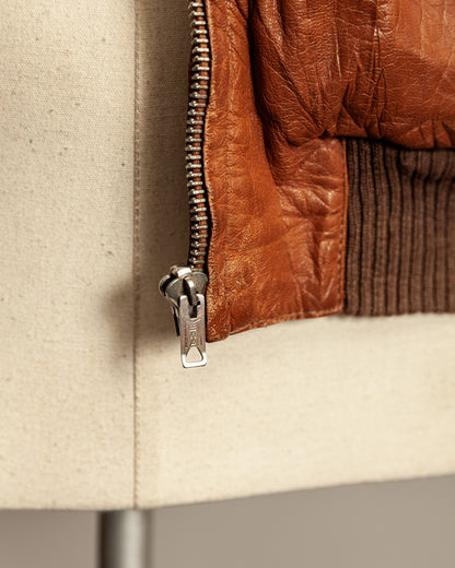 Vintage German Aviator Jacket EWA Zippers – c.1943–45 - Small (38)