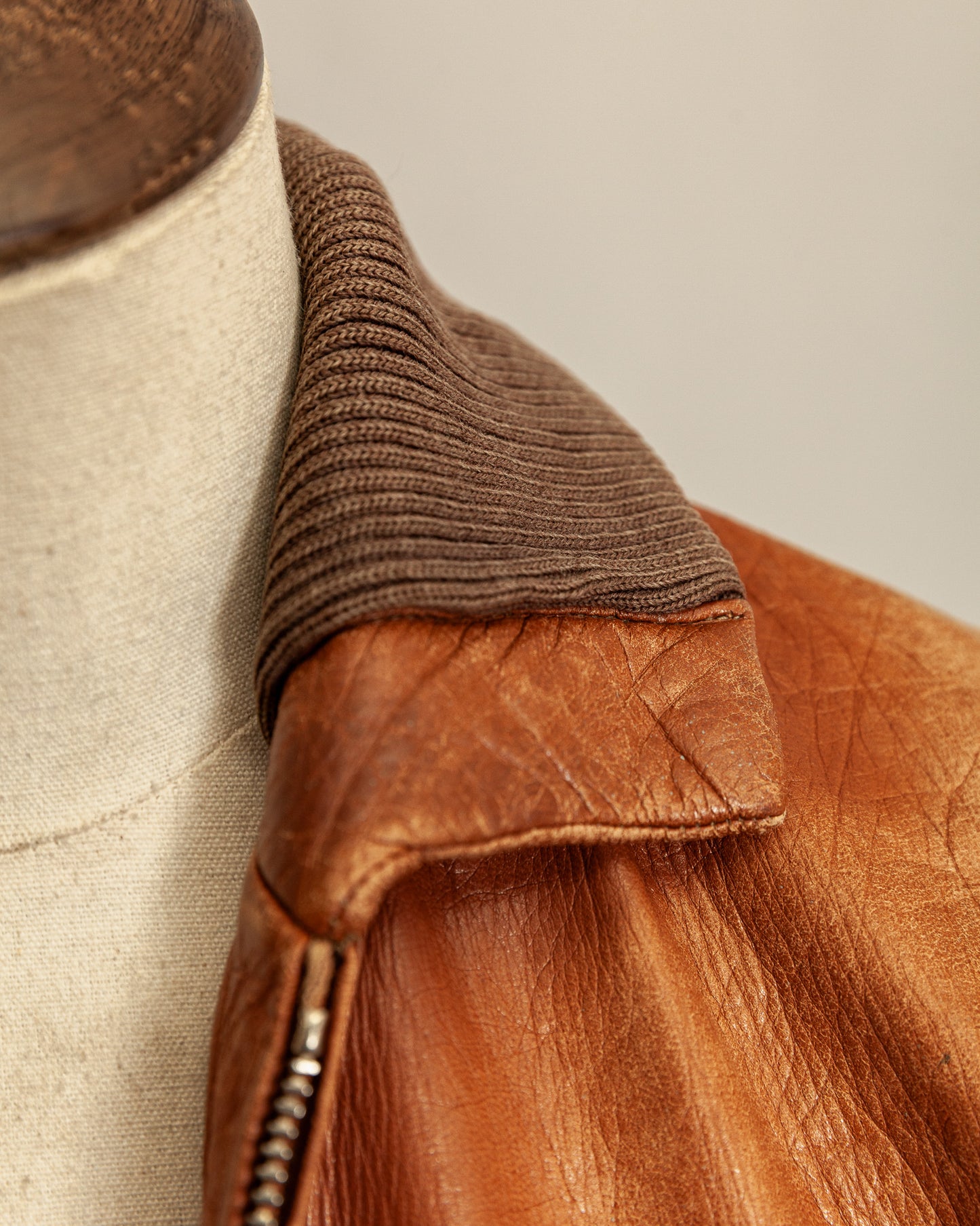 Vintage German Aviator Jacket EWA Zippers – c.1943–45 - Small (38)