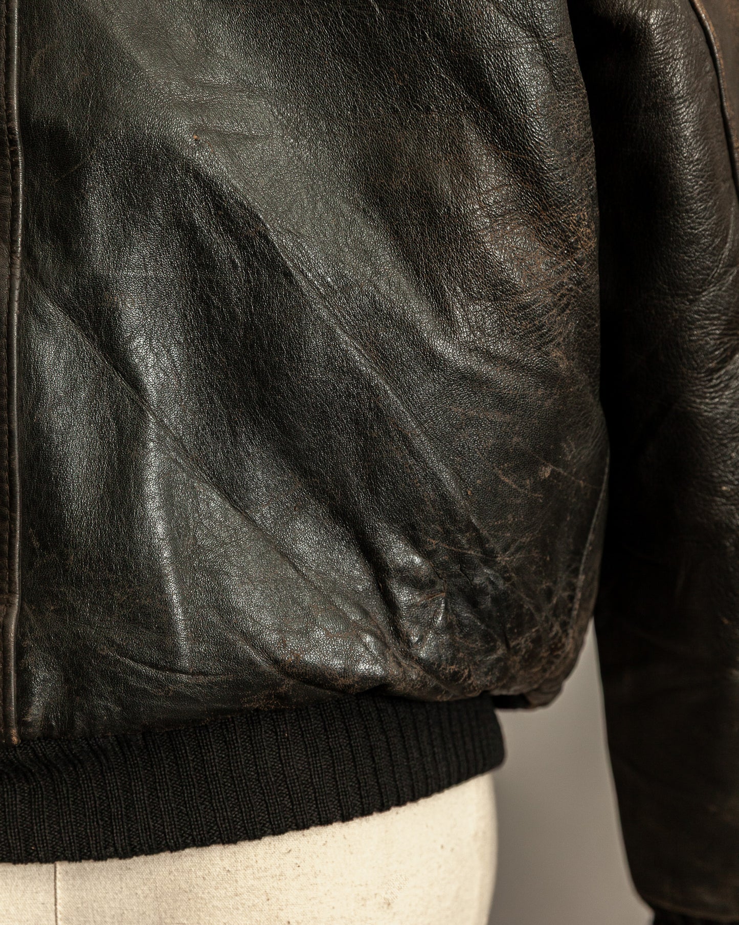 1950s West German Vintage Leather Blouson Jacket - Medium (42)