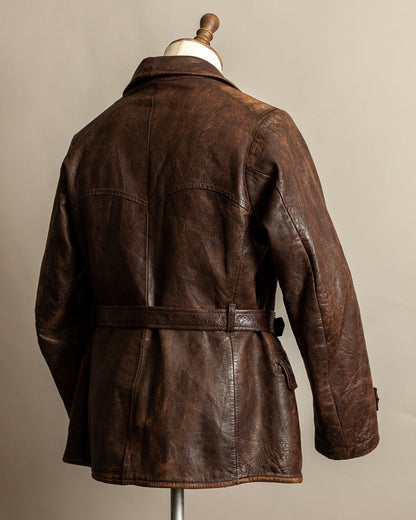 1930s French Horsehide Leather Trench Coat - Medium (42)