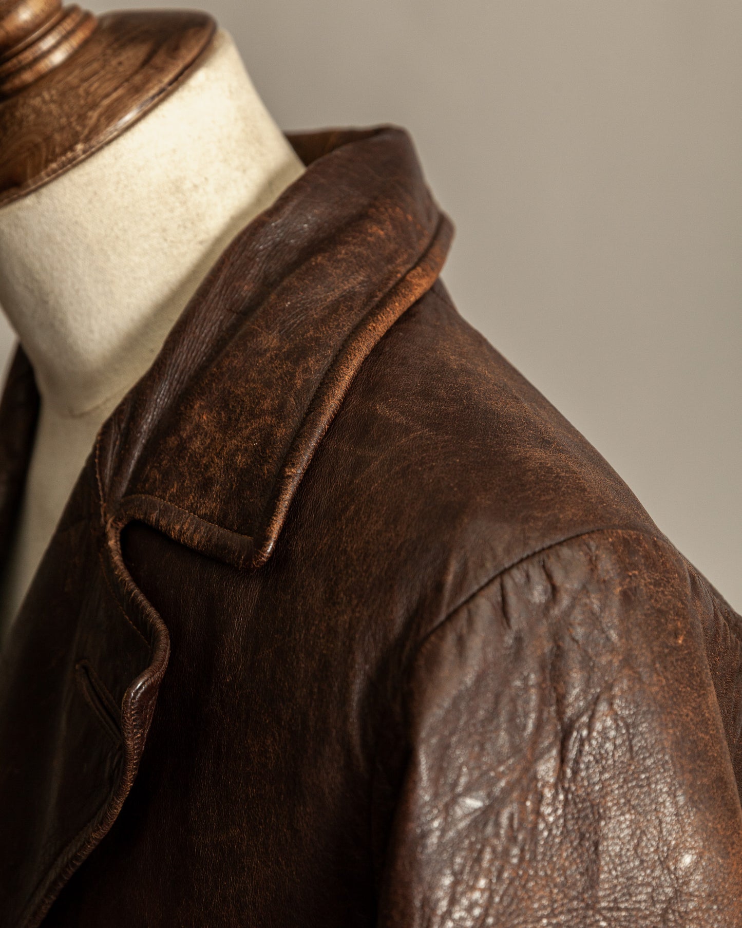 1930s French Horsehide Leather Trench Coat - Medium (42)