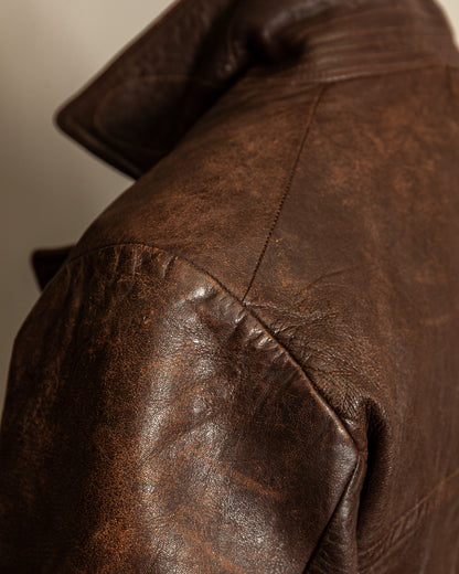 1930s French Horsehide Leather Trench Coat - Medium (42)